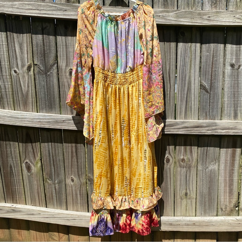 Earthbound Floral Multicolor Maxi Dress - Picture 2 of 8